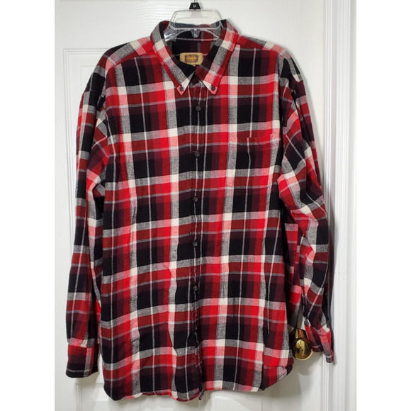 Foundry Other - The Foundry Supply Co Flannel Shirt Men’s 2XL Red Black Plaid Long Sleeve